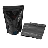 100 Pcs Colorful Stand Up Zip Lock Bags Pouch,Mylar Aluminum Foil Standing Zipper Plastic Pouches Bags Bottom Gusset Pouch Keep Aroma Zip Lock Bags (Black, 14x20x4 cm(5.51"x7.87"x1.57"))