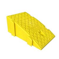 Hospital Wheelchair Ramp, 16cm/19cm Portable Triangular Slope Pad, Community Parking Mall Threshold High Load Ramp (Size: 25 45 19cm) (Color : Yellow, Size : 254016CM)