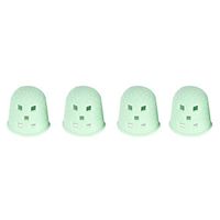 SUPVOX 4pcs Guitar Fingertip Protectors Silicone Finger Guards Finger Picks Protector Finger Caps for Ukulele Electric Guitar Mandolin Cyan Size M