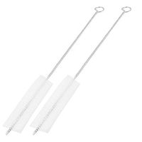 uxcell Nylon Head Home Milk Bottle Tea Cup Glass Tube Cleaner Cleaning Tool Brushes 2pcs
