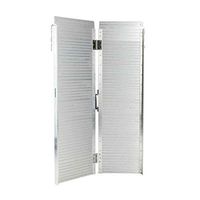 4 ft Silver Folding Ramp Wheelchair Scooter Ramp, 48-Inch Aluminum Load Ramp Capable of Bearing 600lbs (270KG), Suitable for Wheelchair Motorized Scooters