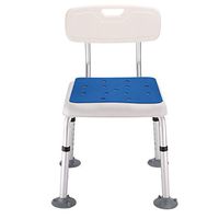 Caperp Bathroom Accessories Bathing Chair Aluminum Alloy Thick Non-Slip Durable Elderly Bath Chair Shower Chair Child Pregnant Women with Disabilities with Back Bath Stool