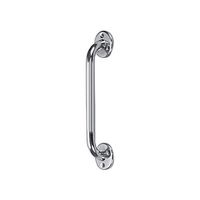 Collections Etc Slip-Resistant Chrome Grab Support Bar, Silver