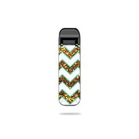 MightySkins Skin Compatible with SMOK Novo - Glitzy Chevron | Protective, Durable, and Unique Vinyl Decal wrap Cover | Easy to Apply, Remove, and Change Styles | Made in The USA