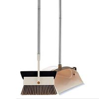 Long Handled Dustpan Broom and Dustpan Set Combination Household Sweeping Artifact Non-Stick Hair Electrostatic Adsorption Windproof Fine Brush Manual Broom Vertical Cleaning Kit