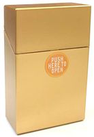 HHB Eclipse Metallic Gold Crushproof Plastic Cigarette Case, Kings, 4ct, 3116