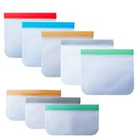 Reusable Storage Bags - 8 Pack Sandwich Snack Bag Leakproof Lunch Bags Food Storage Bags