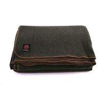 80% Heavy Wool Blanket - 4 lbs, Warm, 64" x 88" (Military Olive Green)