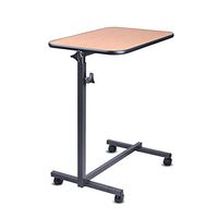 Multifunctional Height Adjustable Overbed Tables, Adjustable Height Medical Bedside Table, Bed Room Table for Food Tray Laptop Desk with Rolling Wheels