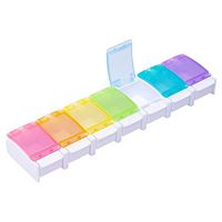 youeneom Weekly AM/PM Pill Box, 2nd Gen Portable Travel Pill Organizer (7Day) with Moisture-Proof Design and Large Compartments to Hold Vitamins, Supplements and Medication (Multicolo)