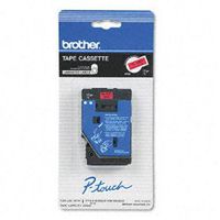 1/2" (12mm) Black on Red P-touch TC Tape for Brother PT-10, PT10 Label Maker