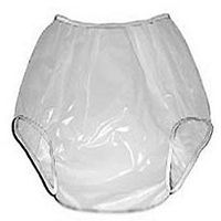 High Back - Extended Waist - Plastic Pants - Adult Sizes - White Only, 3X-Large Fits 52-56 in
