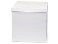Pack of 50, White Gloss Hi-Wall 12 x 12 x 12" 100% Recycled Giftware Box Base Use Food Safe Barrier Like Food Grade Tissue or Cello for Food Packaging(Lids Sold Separately)