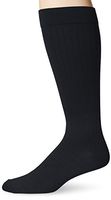 Dr. Scholl's Men's Microfiber Cotton Moderate Support Socks,  Black, Shoe: 10.5-12