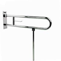 KMCMYBANG Toilet Rail Safety Toilet Handrail Barrier Bathroom Cushion Support Folding Non-Slip Toilet Handrail Special Crowd Auxiliary Handle Toilet Safety Rails (Color : Silver, Size : 32x80x75cm)