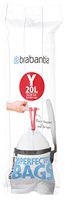 Brabantia 116742 Trash Can Liner Code Y, 5.3 gallon, White