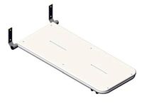 Brey-Krause Folding Tub Seat - 32.5 x 16-inch, White Poly Top