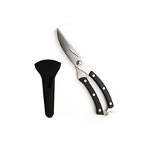 DGSP Stainless Steel Scissors, Kitchen Scissors, Cut Chicken Bones, Strong Automatic Rebound Scissors, Food Chicken Bone Scissors, Multi-Function Bone Cutter, Silver (Color : Silver)