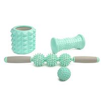 ZH Yoga Massage Ball Set Sharp Ball Peanut Massage Ball Foam Massage Ball Foam Shaft Fascia Ball Thorn Ball for myofascial Release Trigger Point Relief and Plantar Fasciitis Treatment, (Green)