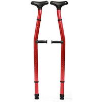 Universal Crutch 2-Piece, Aluminum Alloy Underarm Crutches, Lightweight Walking Stick Walking Stick, Medical Elbow Crutches, Suitable for Elderly People Adult Young Men and Women,Red