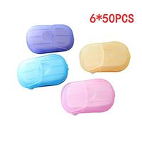 Travel Portable Disinfectant soap Paper 50pcs Disposable Convenient Hand sanitizer soap Tablets Mini Clean soap Tablets（Random Aromas）