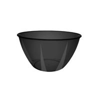 Party Essentials N244817 Plastic Small Serving Bowl, 24-Ounce Capacity, Black (Case of 48)