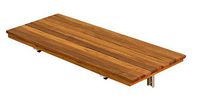 Teakworks4u 24"x12.5" Teak Shower Bench Seat | Wall Mount | Fold Down