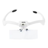 Magnifying Glass Headband Eye Glasses LED Magnifier Glass Jeweler Loupe Glass Magnify Head Mount Magnifying Magnifier for Reading, Jewelry Loupe, Watch Electronic Repair