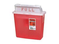 Kendall Multi Purpose Sharps Container with Counter Balanced Lid - 5 Quart Translucent