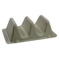 Sabert Pulp Divided Taco Tray Insert, Certified Compostable, Recyclable, Microwaveable, Reheatable, Disposable, Durable, 300 Count