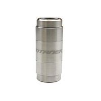 TITANER Titanium 2-Sided Chamber Capsule Outdoor Waterproof Pill Fob Keychain Container Dry Box