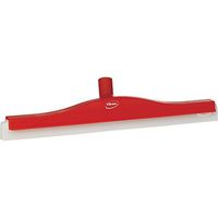 Vikan 77634 Foam Rubber Polypropylene Frame Fixed Head Swivel Neck Squeegee, 20", Red