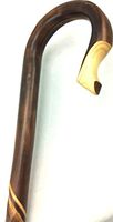 Unisex Shepherd Style Crook Cane Natural Chestnut  -Affordable Gift! Item #DHAR-9105600
