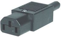 QUALTEK 704-00/00 Connector, IEC Power Entry, Plug, 10A; Product Range:-; Gender:Receptacle; Voltage Rating:250VAC; Current Rating:10A; Connector MOUNTING:Cable Mount; Contact Termination Type:Screw;
