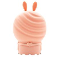 fancyfree Soft Silicone Hot Water Bottle, BPA Free Hot Water Bag for Hot & Cold Compress， Portable and Durable, Microwave Heating and Fridge Store Available，Cute Shape with Plush Cover (Pink Rabbit)