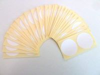 Minilabel Pack Of 60 , 42mm Round , White Paper Labels , Permanent Adhesive Circle Stickers Plain Multi Purpose Sticky Dot Labels