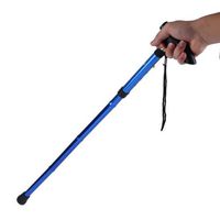 Folding Handle Cane Retractable Aluminum Adjustable Stick Hiking Walking Travel