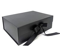 Make It Gift Boxes with Ribbon & Magnetic Closure - 12.9" x 9.8" x 4.3" Luxury Gift Packaging - Wedding - Bridemaid Gifts - Proposal Gift Boxes - Engagement Party - Teacher Gifts - Baby Shower (Black)