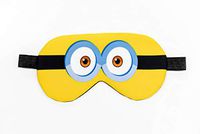OhMyGifts Minion Sleeping Eye Mask - Yellow Minion Design Funny Movie Accessories Bed Supplies Sleep Light-Blocking Eye Cover Gift Idea for Girl Boys Adult Mens Childrens