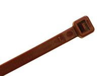 11" Color Cable Ties, 50 lb. Test, (100 Pack - All One Color) (Brown)
