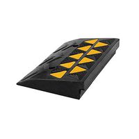 Heavy-Duty Non-Slip Triangular Pad, Striking Reflective Rubber Deceleration Curb Ramp, Parking Garage Uphill Pad Bicycle Scooter Ramp (Size: 49.5 28.6 7.7cm)