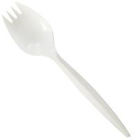 Boardwalk SPORK Mediumweight Polypropylene Cutlery, Spork, White (Case of 1000)