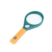 ElectroOptix Handheld Children's Magnifier, 10x Reading Magnifier Glass Lens Multifunctional Portable Magnifier-Green 20.5x8.5cm(8x3in)
