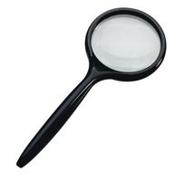 Classic, 2" dia., 5 power reading magnifier with comfortable curved handle