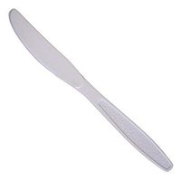 Daxwell Plastic Knives, Heavy Weight Polystyrene, White, 7.5", A10001010B (Box of 100)