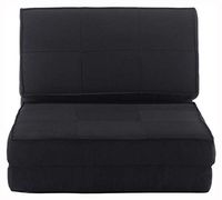 Sofa, Convertible Lounger Folding Sofa Sleeper Bed, Black