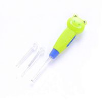 DishyKooker Bay Cartoon Figure Detachable Illuminate Ear Cleaning Tool Earwax Removal Ear Spoon Green Frog