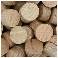 WIDGETCO 1/2" Oak Wood Plugs, Face Grain