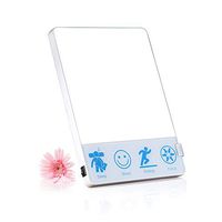 Ultra Bright LED White Light Therapy Lamp, 10000 Lux High Power 24W Natural Daylight Compact Personal Energy Light, UV-Free Upgraded Tablet Therapy Panel for Home, Office, Late Shifts and Insomnia