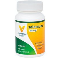 Selenium 200mcg Mineral Supplement to Support Cellular Heart Health, Once Daily Antioxidant, Gluten Free Defends Against Free Radicals (100 Tablets) by The Vitamin Shoppe